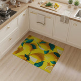 Vibrant Lemon Fruit Pattern Area Rug