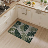 Lush Monstera Leaf Green Green Area Rug