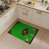 Green Baseball Field Area Rug