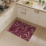 Red Marbled Swirl Area Rug