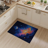 Vibrant Cosmic Nebula Area Rug