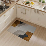 ODIKA Modern Abstract Earth Tone Washable Area Rug - Low Pile Non-Slip Carpet