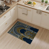 Navy Blue Ornate Moroccan Arch Area Rug