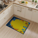 Retro Pixel Cosmic City Area Rug