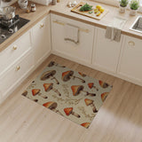 Boho Mushroom Toadstool Pattern Area Rug