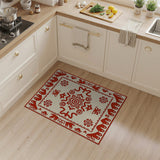 Odika Red Geometric Tribal Medallion Rug