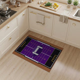 Purple Football Field Area Rug