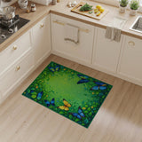 Whimsical Butterfly Garden Frame Area Rug