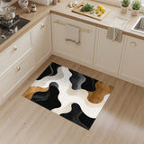 Abstract Area Abstract Brown Wave Area Rug