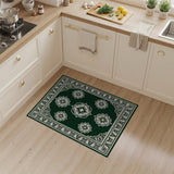 Green Dark Green Traditional Persian Area Rug