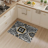 Bold Geometric Black Gold Area Rug