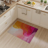 Radiant Sunset Wave Abstract Area Rug