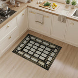 Distressed Shoji Window Frame Area Rug
