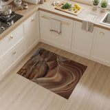 Canyon Wave Brown Tan Area Rug
