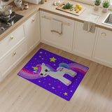 Multi-color and Patterns Kids Cartoon Magical Unicorn Rainbow Kids Area Rug