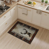 Southwestern Buck Deer Head Area Rug