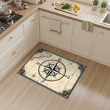 Vintage Compass Nautical Area Rug