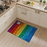 Vibrant Rainbow Plank Stripe Area Rug