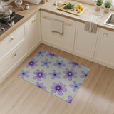 Floral Vintage Purple Cosmos Floral Area Rug