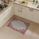 Ornate Red Ornate Red Floral Border Area Rug
