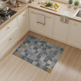 Abstract Geometric Modern Area Rug in Grey Yellow