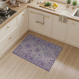 Purple Purple Persian Floral Area Rug