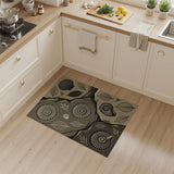 Fossil Ammonite Seashell Stone Area Rug
