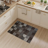 Modern Geometric Arch Area Rug in Neutral Greys