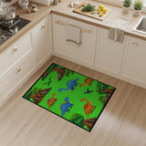 Pixel Art Dinosaur Adventure Area Rug