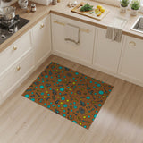 Cartoon Steampunk Skulls Keys Area Rug