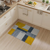 Multi-color and Patterns Bold Yellow Grey Geometric Abstract Area Rug