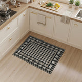 Modern Grey Plaid Check Area Rug