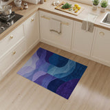Purple Ombre Wave Abstract Area Rug