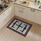 Patriotic Fighter Planes Persian Area Rug