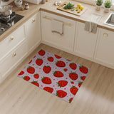 Multi-color and Patterns Strawberry Pink Fruit Pattern Area Rug