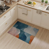 Layered Waves Abstract Area Rug