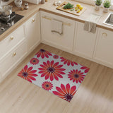 Vibrant Pink Orange Gradient Flower Area Rug