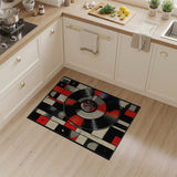 Geometric Modern Retro Vinyl Record Geometric Area Rug