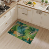 Geometric Palm Frond Area Rug
