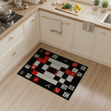 Red Dice Geometric Area Rug