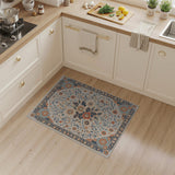 Ivory Terracotta Floral Persian Area Rug