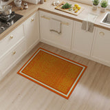 Vibrant Orange Bubble Letter Area Rug