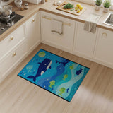 Cartoon Whale Ocean Kids Area Rug