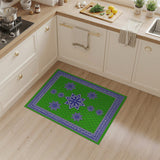 Emerald Green Persian Mandala Star Area Rug