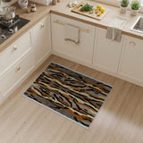 Orange Bold Tiger Stripe Area Rug