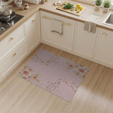 Blush Pink Floral Vine Vintage Area Rug