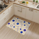 Geometric Modern Blue Teal Geometric Circle Area Rug