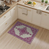 Purple Purple Ornate Persian Medallion Rug