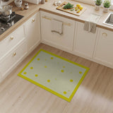 Yellow Circles Triangles Geometric Area Rug