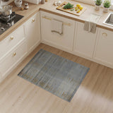 Gold and Silver Gold Geometric Abstract Grey Area Rug